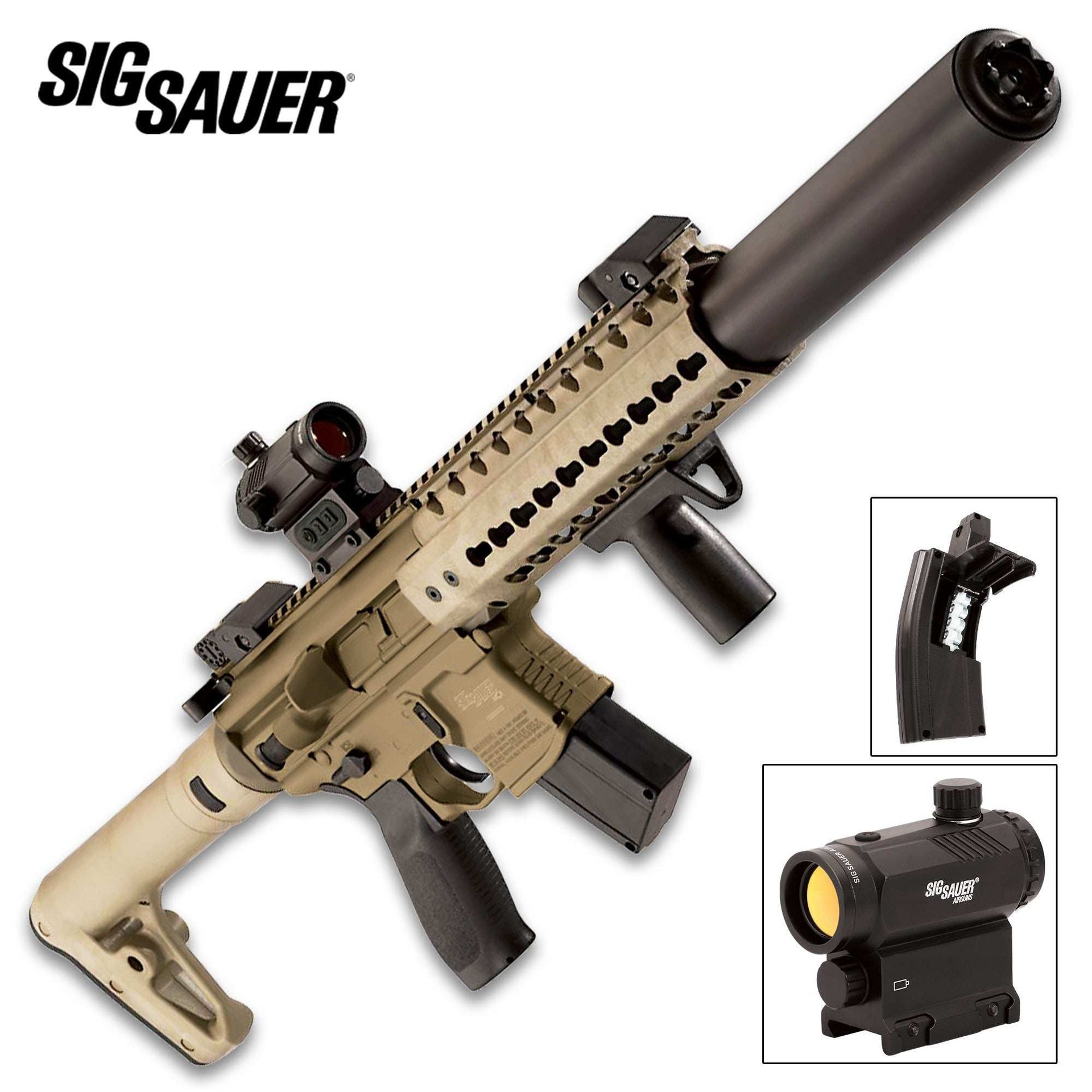 Blog: Sig Sauer MCX Air Rifle Red Dot, BLK / FDE .177 Co2 Powered - Scopes and Barrels