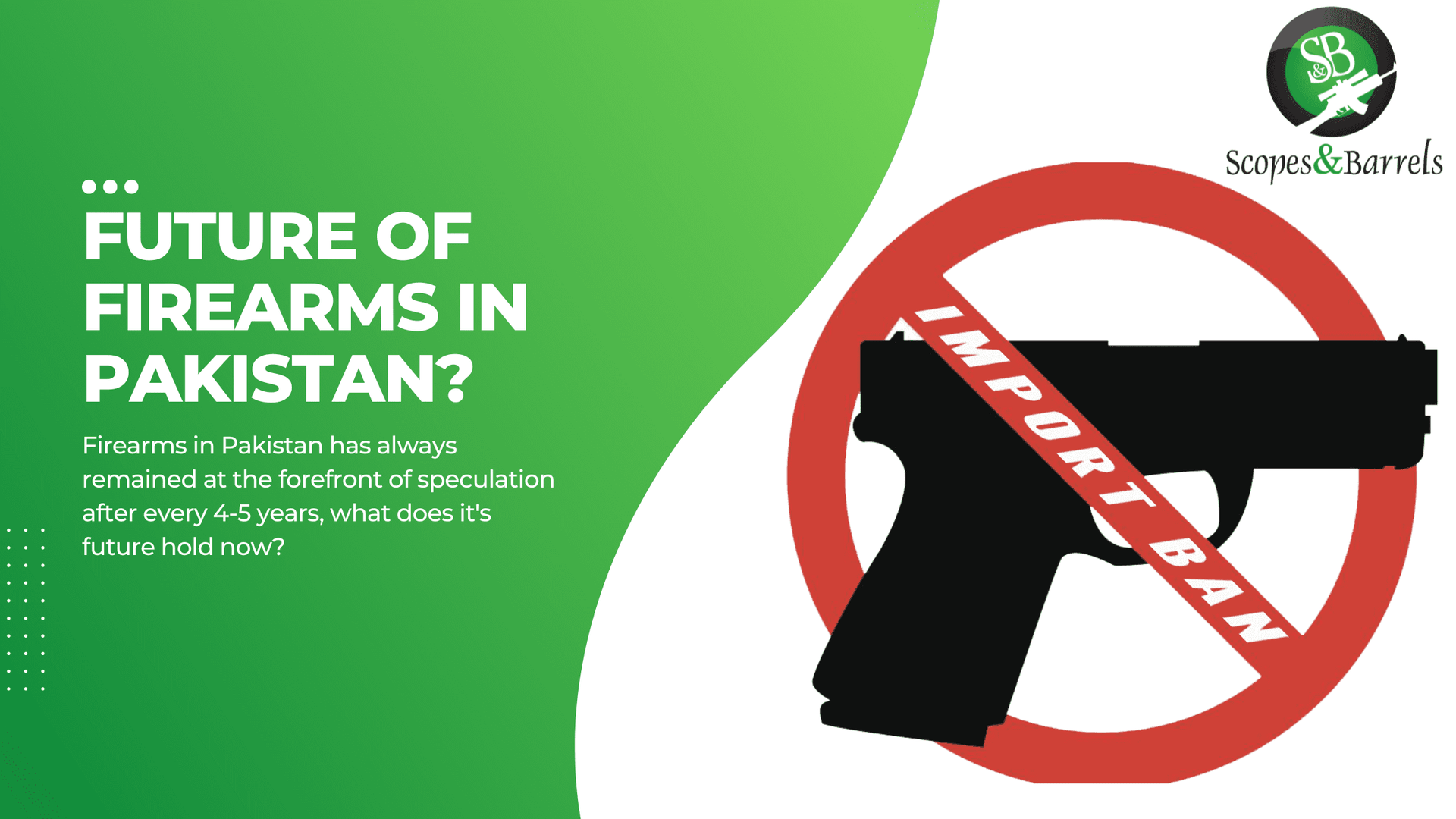 Guns/firearms import ban Pakistan blog