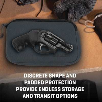 Allen Company Neoprene Pistol Pouch, Compact Handguns up to 7”, Charcoal