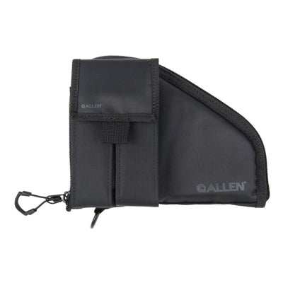 Allen Company Pistol Case with Mag Pouch, Full-Size Handguns up to 9.5”, Black
