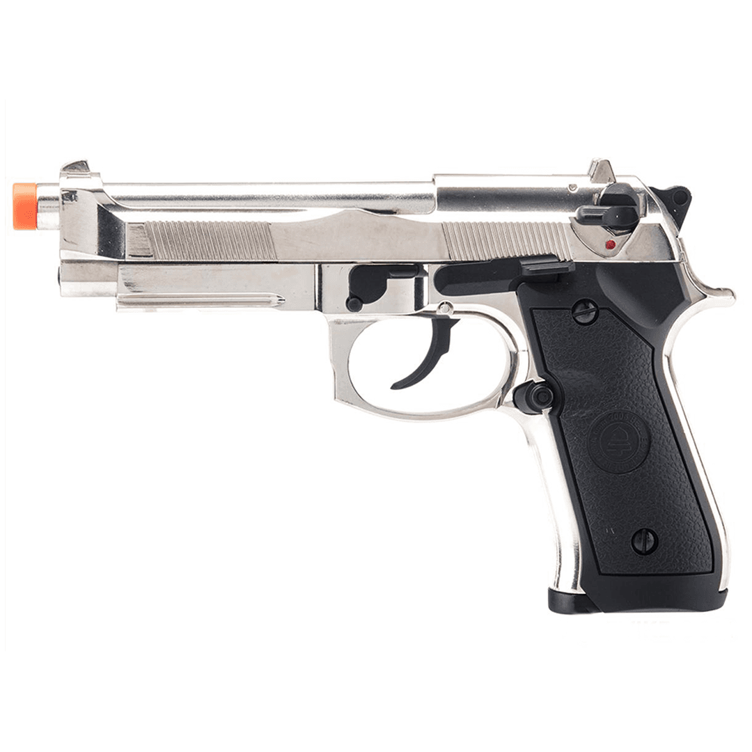 Double Bell M92 Tactical Gas Blowback Airsoft Pistol (Color: Chrome)