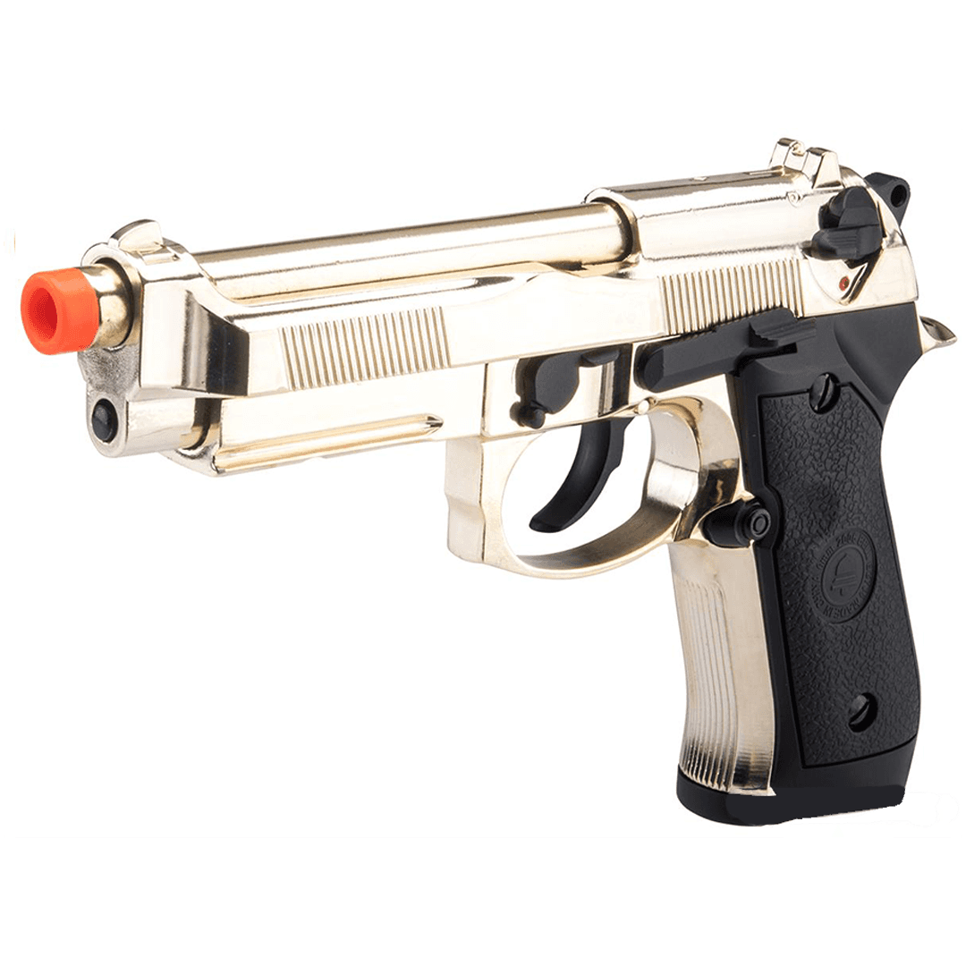 Double Bell M92 Tactical Gas Blowback Airsoft Pistol (Color: Gold)