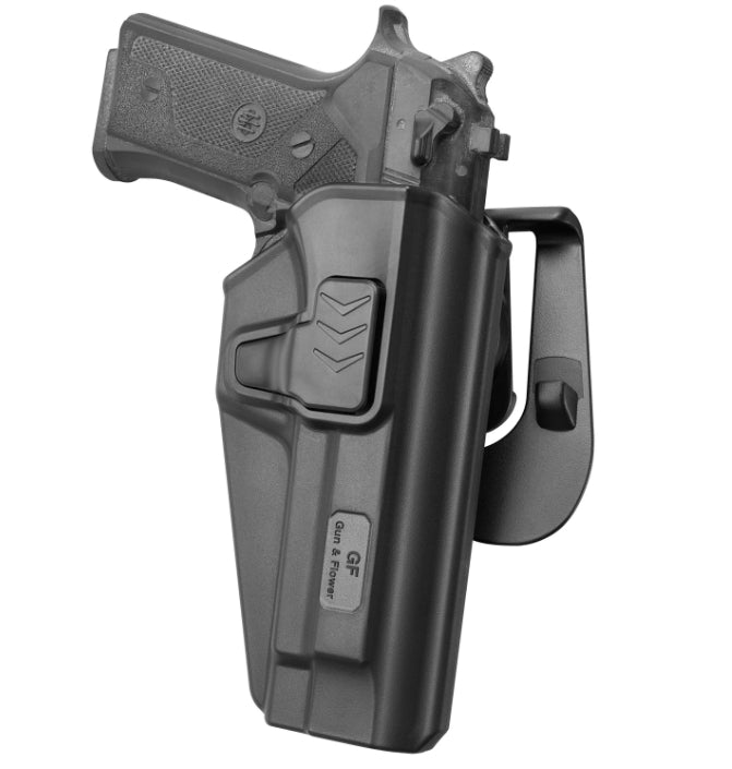 OD Green OWB Holster – Right-Hand, Fits Beretta 92FS With Rail, Optic Ready, Boltaron, Made In USA