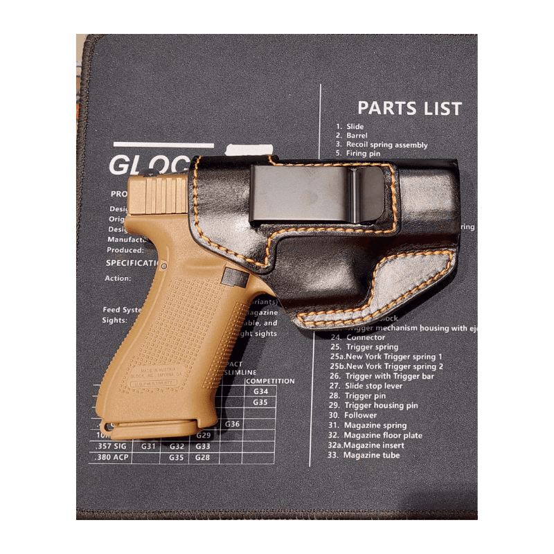 Gun & Flower Glock 19/19X IWB Kydex Leather Holster
