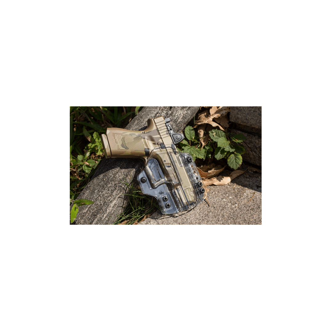 Gun & Flower IWB/OWB Clear Holster for Glock 17/19/19X/22/23/31/32/44/45