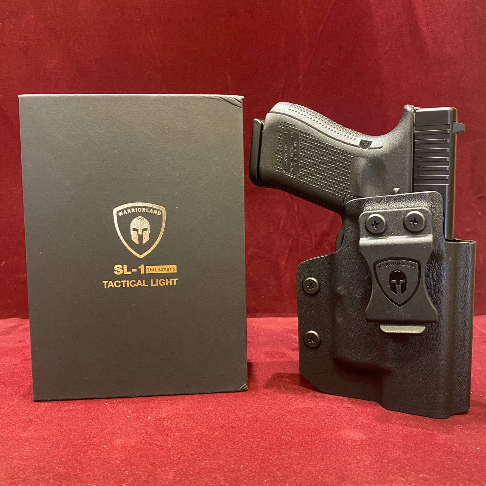 Warriorland Mini Tactical Light with Kydex Holster for Glock 17/19/21/22/23/32 