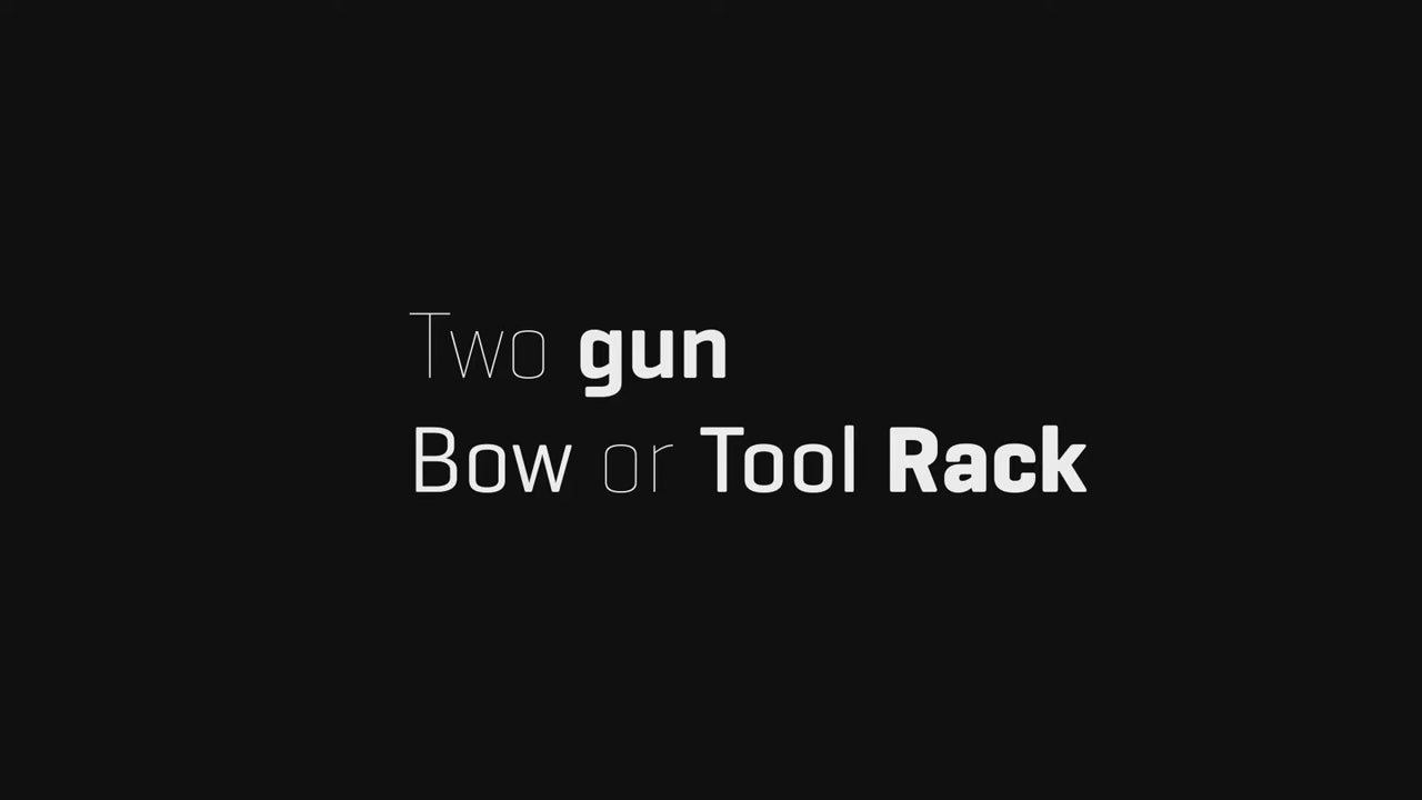 Allen Company Molded Truck Gun Rack for Rear Window - Gun Holder for Two Shotguns, Rifles, Bows, or Tools - Gun and Hunting Accessories for Car or Wall Mount - Adjustable 9.5"-16.5" - Black