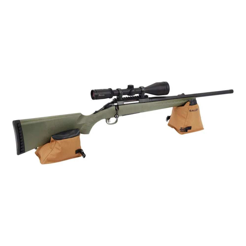 X-FOCUS FILLED FRONT/REAR SHOOTING REST COMBO, COYOTE BY ALLEN - Scopes and Barrels