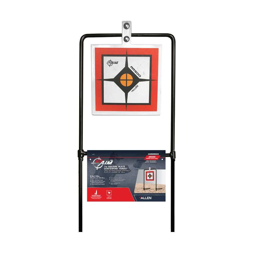 Hardrock AR500 Square Spinner Target & Stand, Rimfire Rounds & Centerfire Pistols - Scopes and Barrels