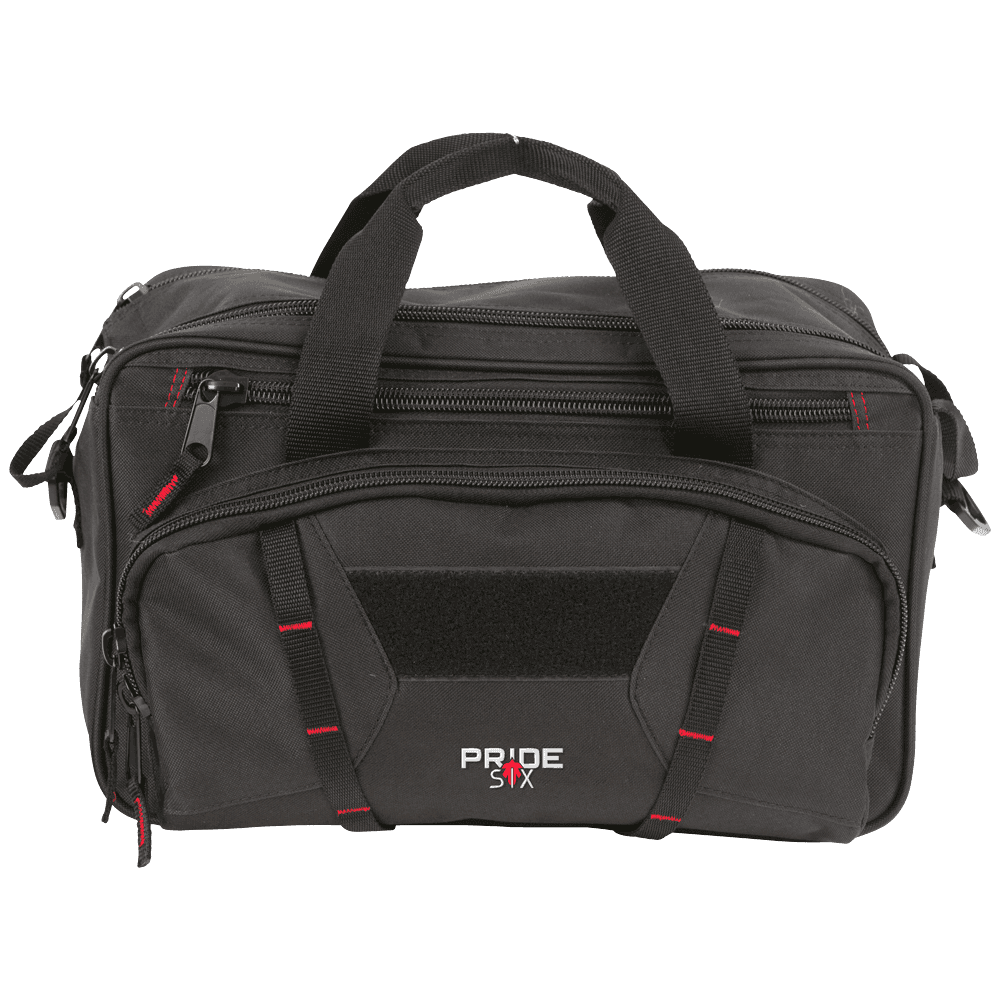 Tac-Six Tactical Sporter Range Bag, Black/Red - Scopes and Barrels