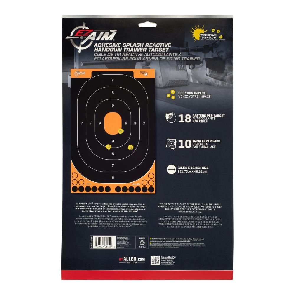 Target Color Spash Allen ADHESIVE SPLASH HANDGUN, TRAINING TARGET 12 X 18 INCH, 5 PER BY ...