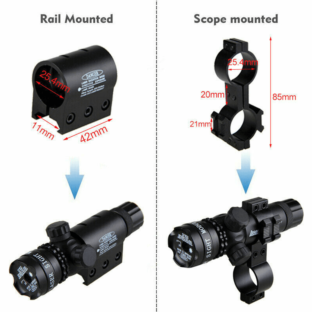 Tactical Adjustable Green Laser Sight Dot - Scopes and Barrels