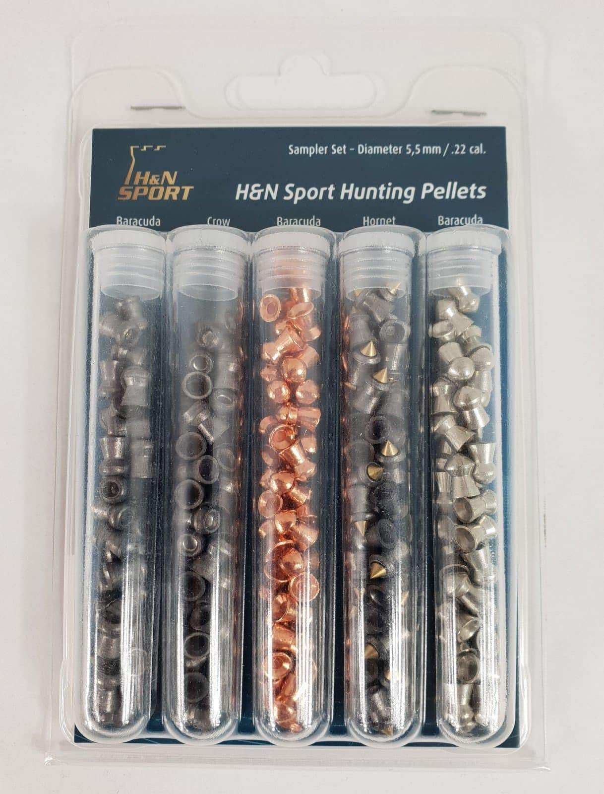 H&N Sport Hunting Pellets Sampler Set, 5 Types, .22 Cal 