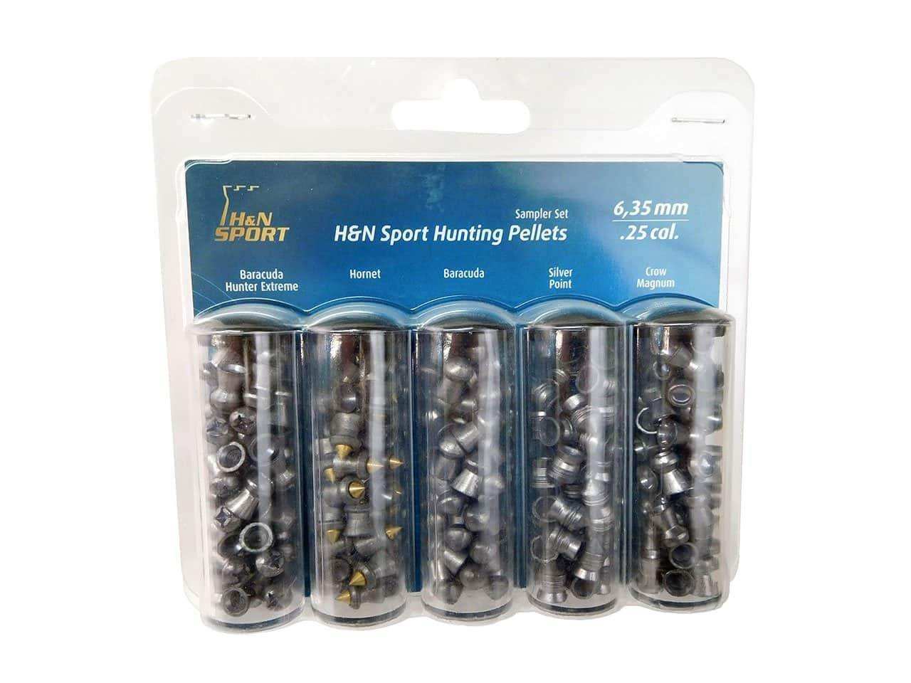 H&N Sport Hunting Pellets Sampler Set, 5 Types, .25 Cal 