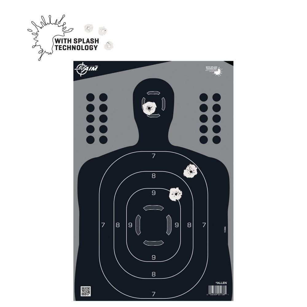 EZ AIM SPLASH ADHESIVE 12 x 18 SILHOUETTE WITH PASTERS BY ALLEN - Scopes and Barrels