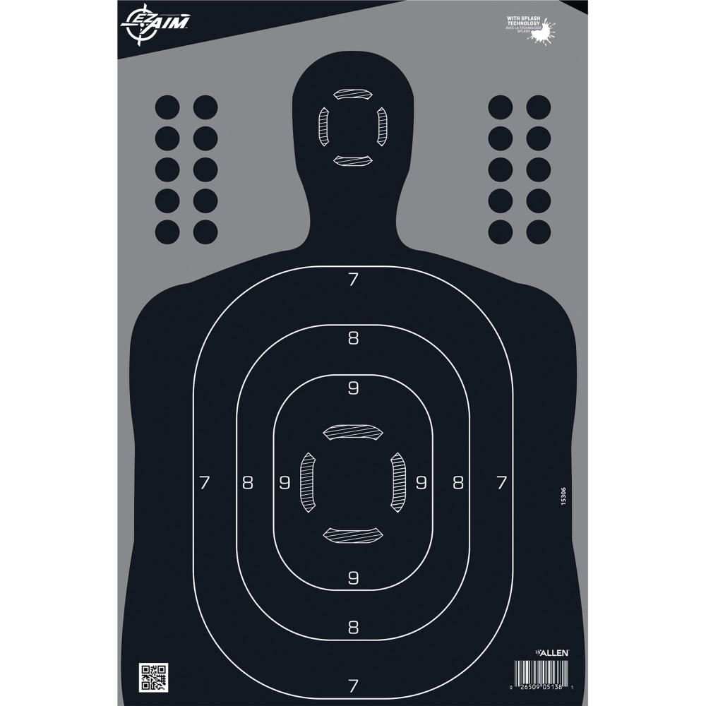 EZ AIM SPLASH ADHESIVE 12 x 18 SILHOUETTE WITH PASTERS BY ALLEN - Scopes and Barrels